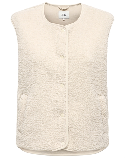 JDY - JDYSimina Teddy Waistcoat Vest - Pumice Stone